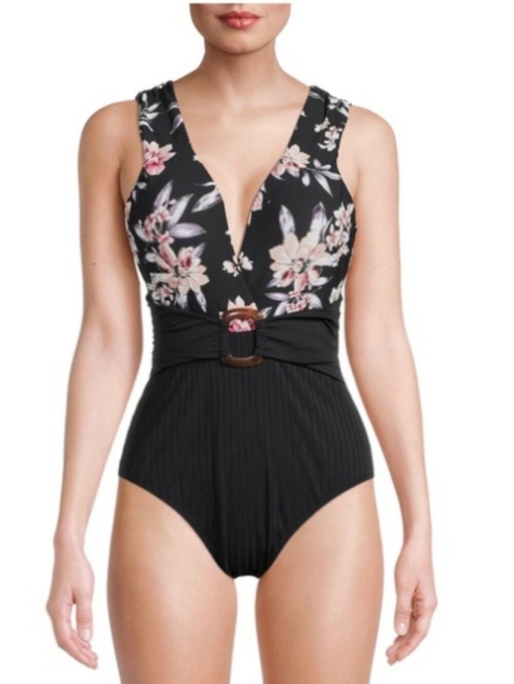 (Lot>2PC) Floral One-Piece Swimsuits BOTH Size M(8-10) By TimrTru